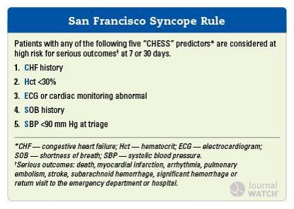 syncope rule